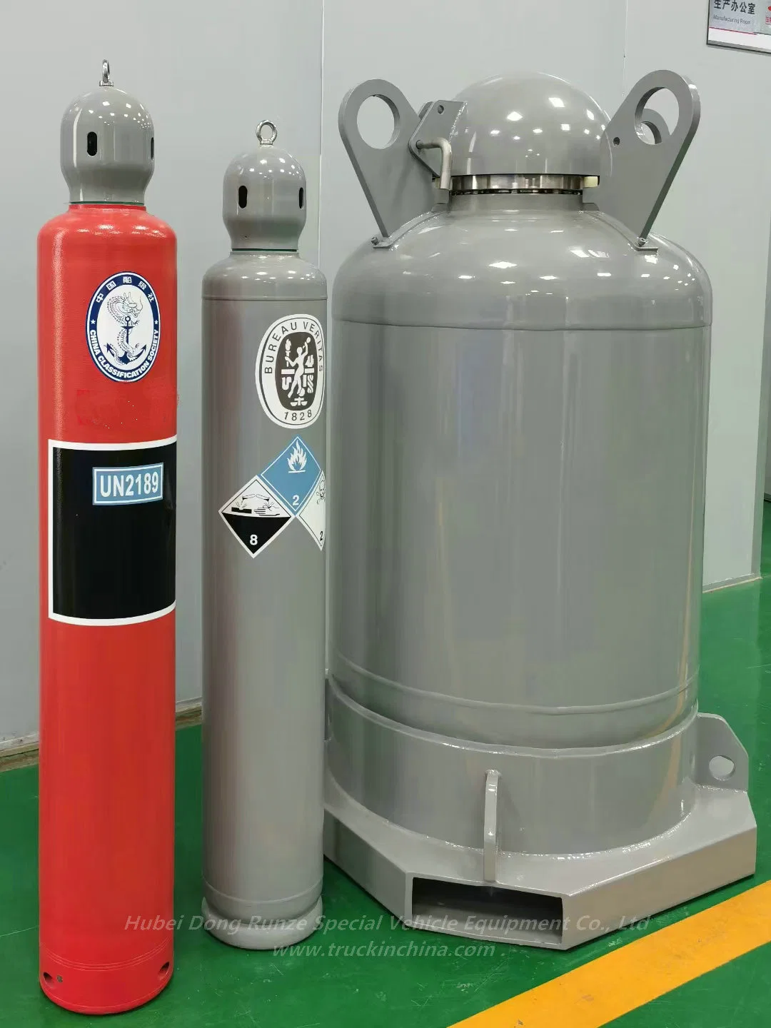 T22 T21 T20 Stainless Steel High Pressure High Purity Ultrapure Industrial Gas Cylinder 8L, 19L, 40L, 80L, 106L, 110L, 450L 516L (Portable Tanks)