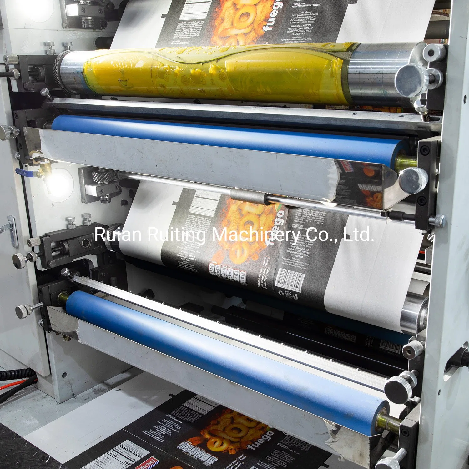 4 Farbe 850mm separate Abwickeln automatisch Laden Jumbol Papierbecher Flexo-Druckmaschine mit Schneidefunktion für die Schneidefunktion