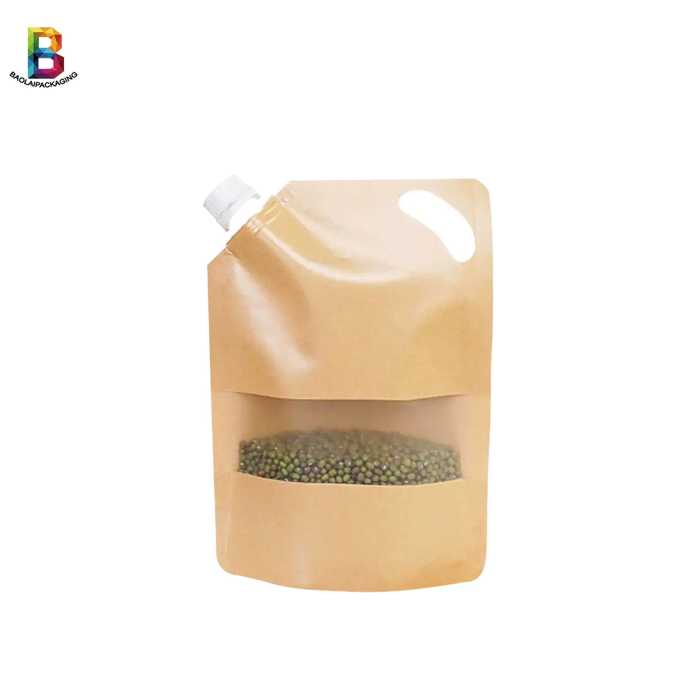 Bl Packaging Standing up Plastic Bag with Suction Nozzle Fruit Juice Packaging Design for Mango Juice Packaging Pouch