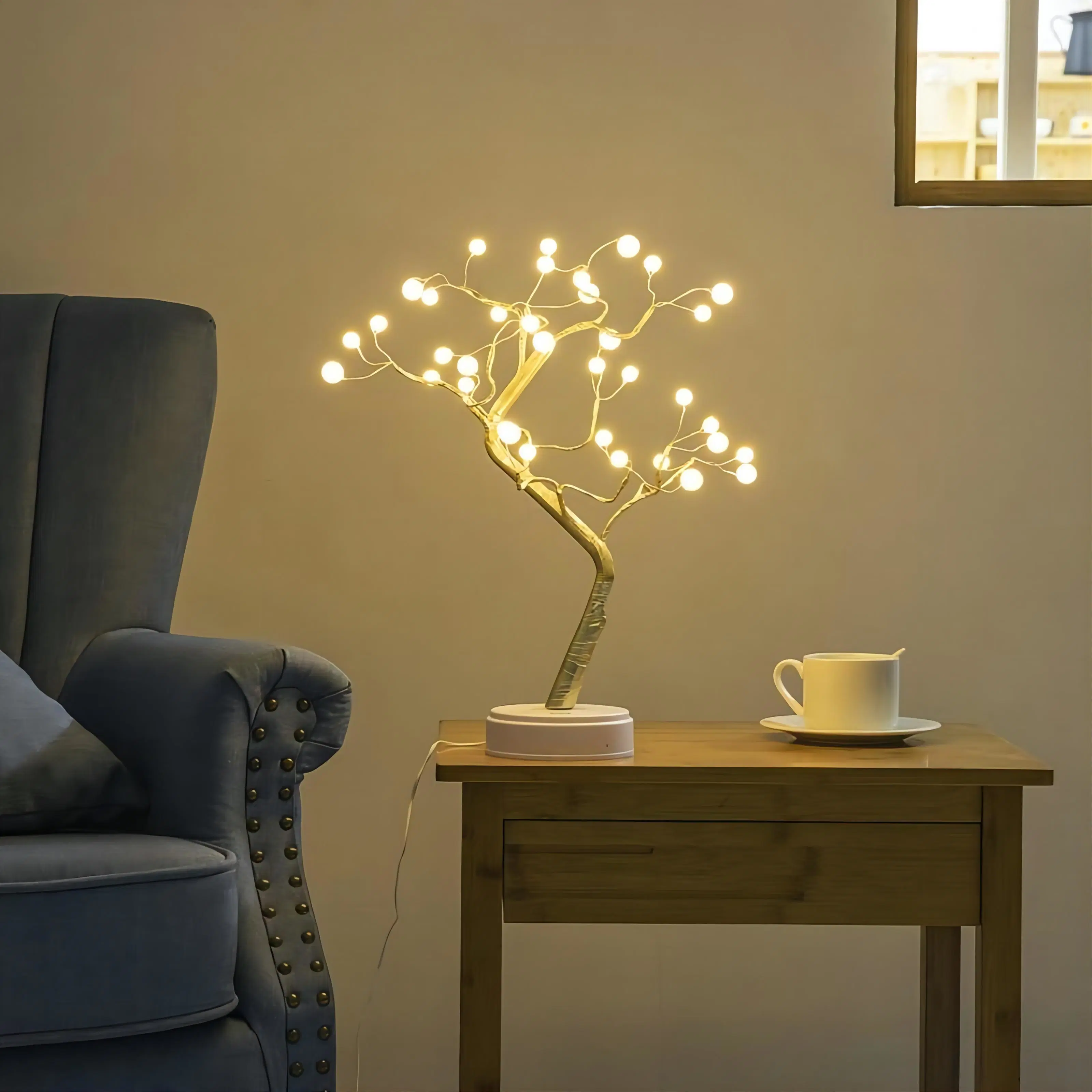 LED Tabletop Bonsai Tree Lamp USB or Battery Powered