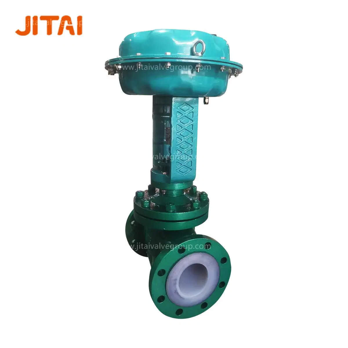 Pneumatic Cast Steel FEP Lined Globe Control Valve with Manual Operation