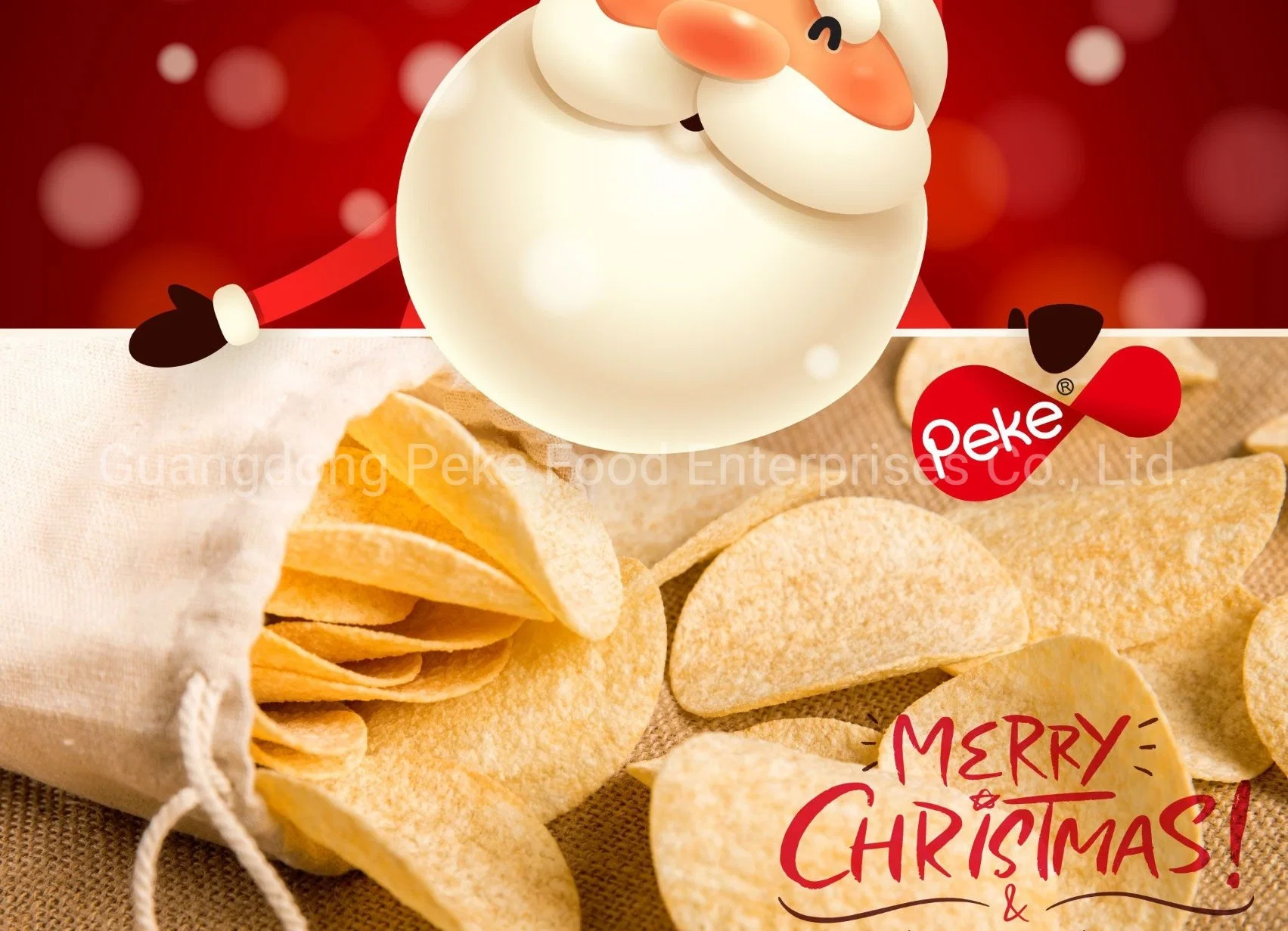 شرائح البطاطس المقلية في عيد الميلاد والوجبات الخفيفة