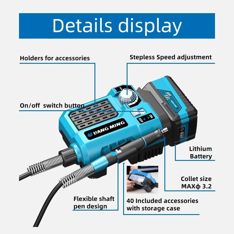 18V/20V Li-ion de la plataforma de herramientas giratorias inalámbricos inalámbricos inalámbricos Mini Grinder