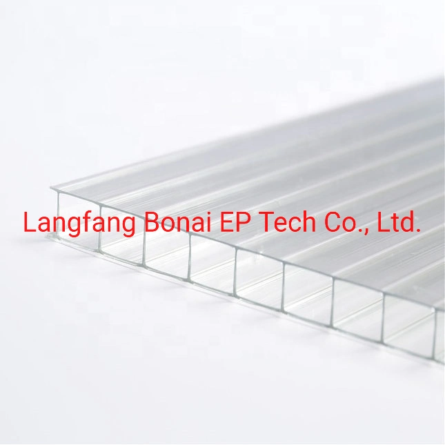 Langfang Bonai Clear Polycarbonate Multi-Wall Hollow Sheet PC Sunshine Board with Light Weight