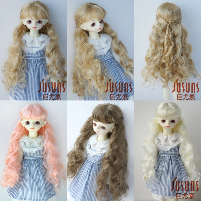 Jd417 Long Wave Lady Princess Synthetic Mohair BJD Wigs 1/8 1/6 1/4 1/3 Ob11 Yosd Msd SD Dod Blythesdoll Accessories