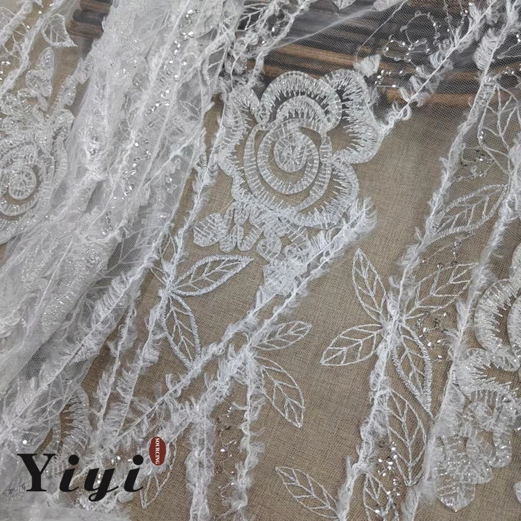 Gernallydresses and Wedding Dresses Beaded Fancy Mesh Embroidered Cotton Embroidery Fabric