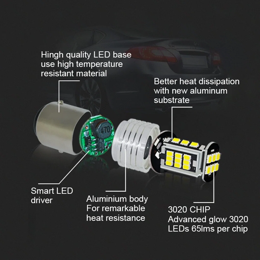 G-View 3020 30SMD Chip 1156/1157/3156/3157/7440/7443/BA15S/P21W/BAU15S Car Halogen Bulb Auto Light