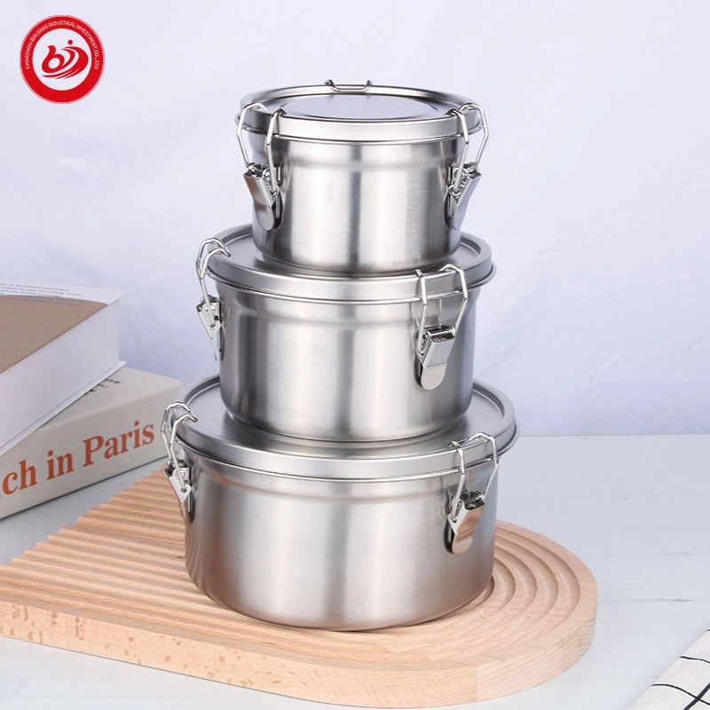 Wholesale/Supplier Leakproof Custom Picnic Stainless Steel 304 Bento Food Container with Ring