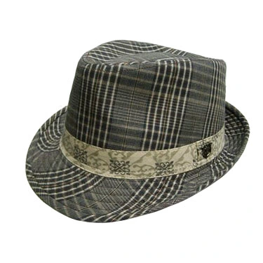 Fedora Hat with Checked Design (JRX003)