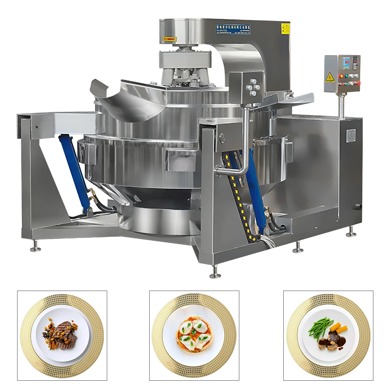 China Big Industrial Commercial Automatic Multi Planetary Tilting Curry Chili Bean Paste Mixing Making Electric Gas Steam Sage Dressing Stuffing Cooking Wok