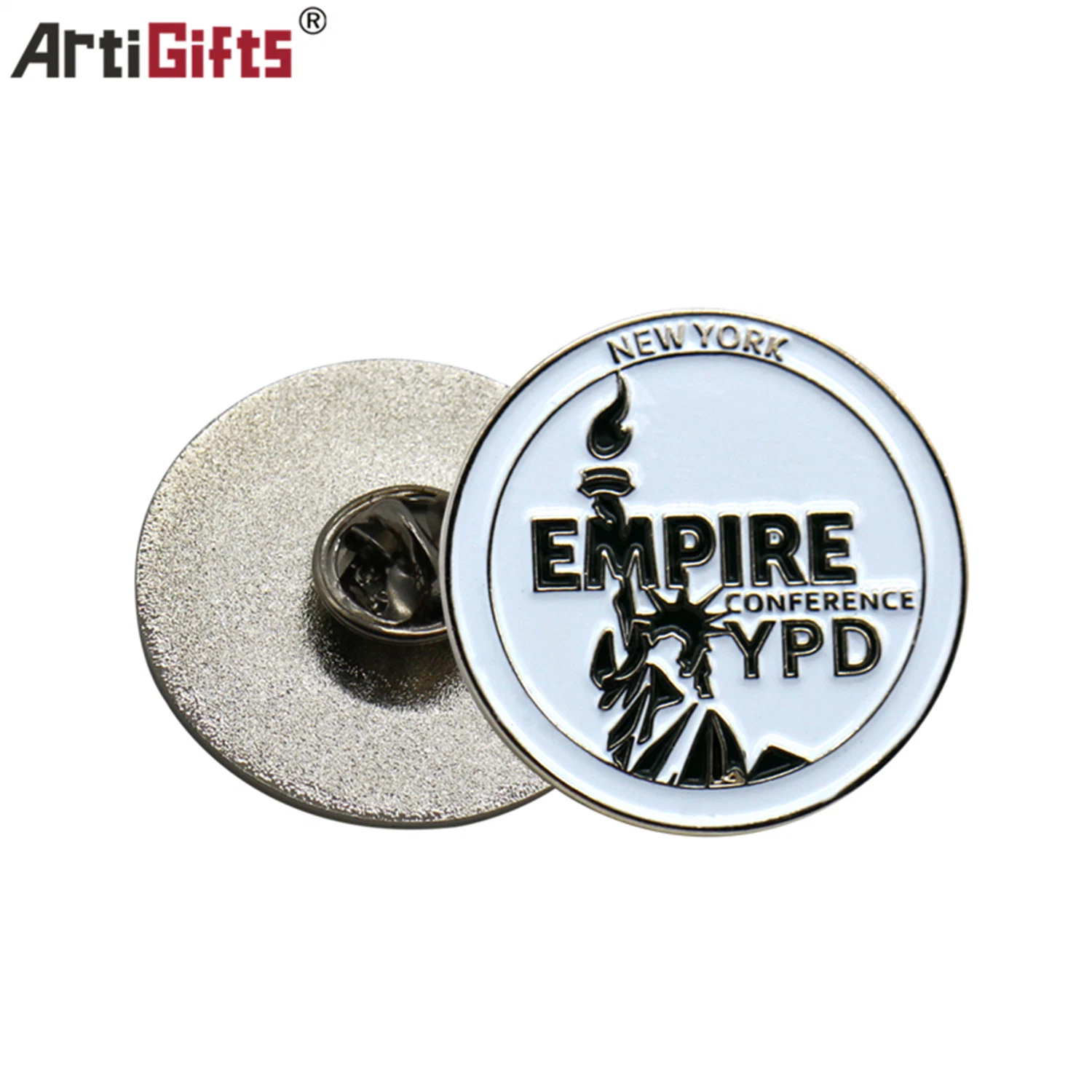 Free Sample Pin Back Metal Name Plate