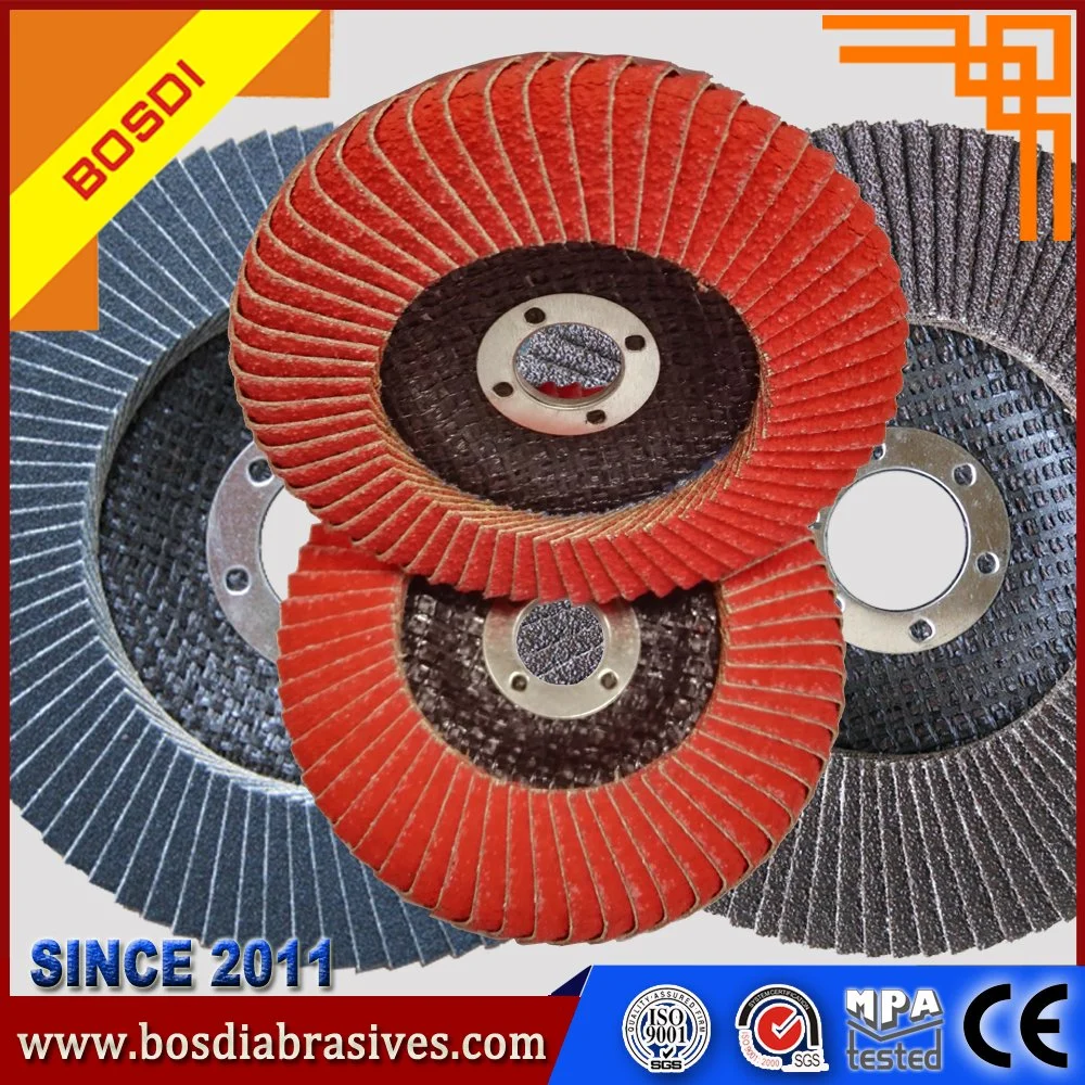 Volet de 125mm disque, Hot Sale volet abrasif Bleu Disque de polissage de métal oxyde de zirconium volet abrasif pour la construction de roue