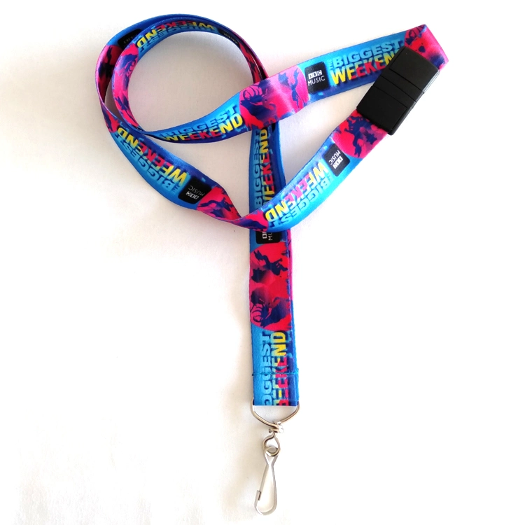 Custom 15mm Wide Neck Lanyard Ribbon for Promotion Gifts