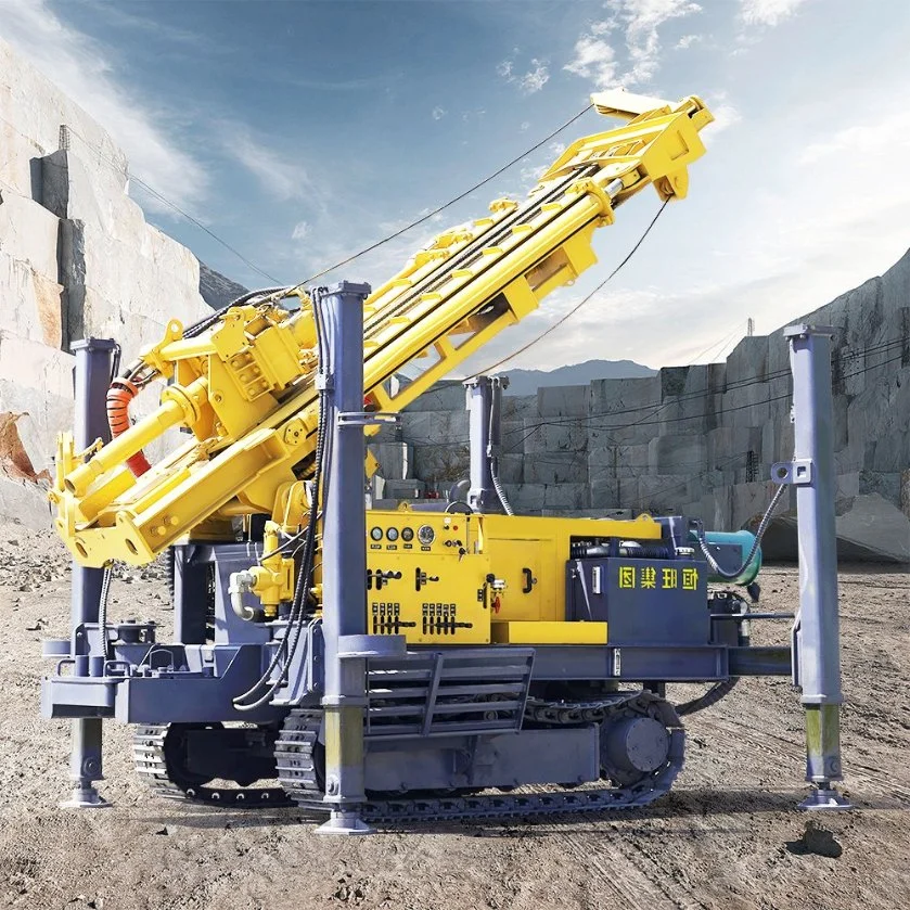 High Pulling Force Rock DTH Hammer Drilling Borehole Drilling Machine Rig