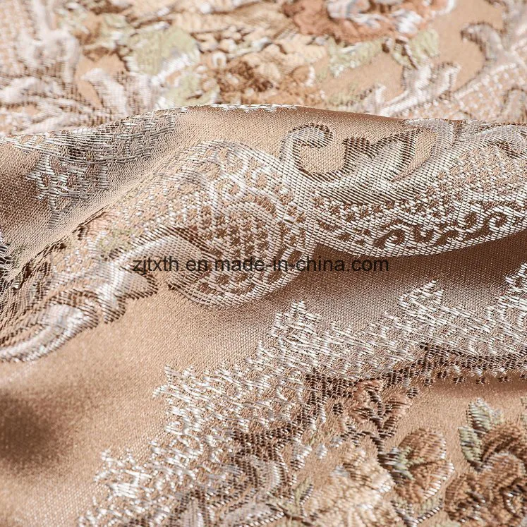 China Custom High quality/High cost performance Elegant Polyester Beautiful Elegant Woven Jacquard Fabric