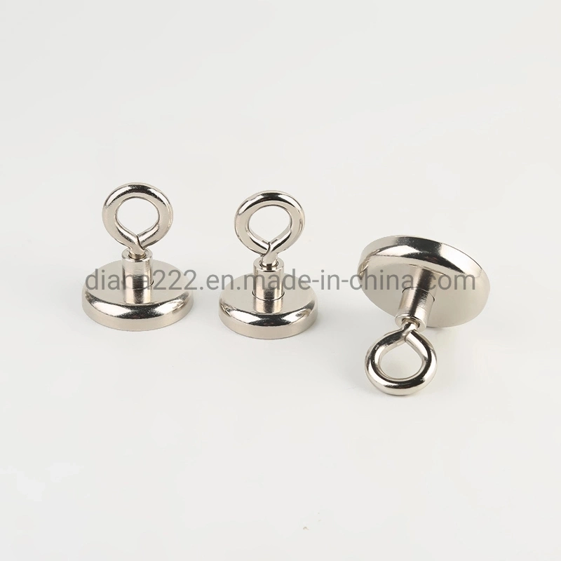 Promotional N52 Eyelets Hook Magnets Strong Magnetic Neodymium Pot Hooks