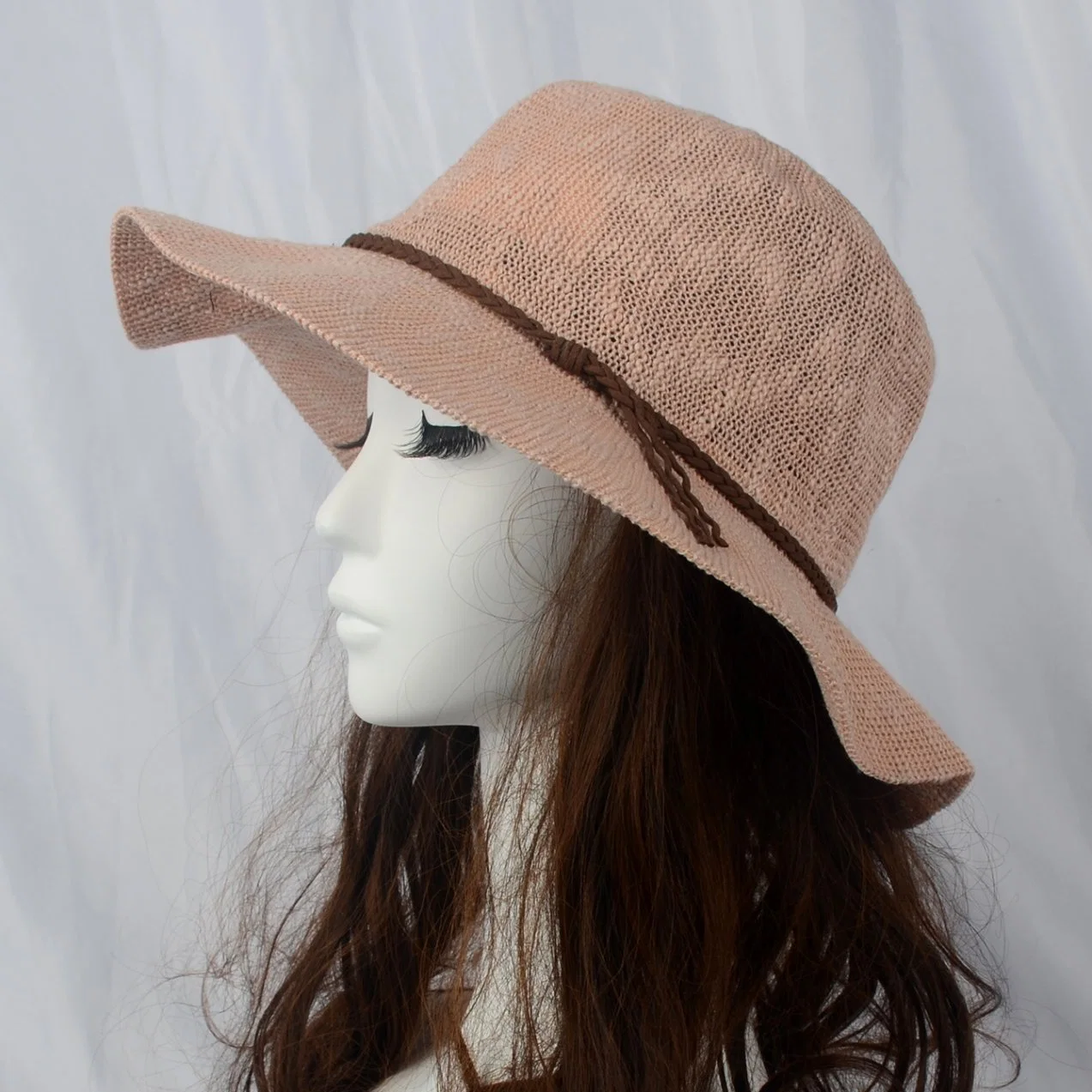 Natural Crochet Ladies Wide Brim Summer Sun Hat