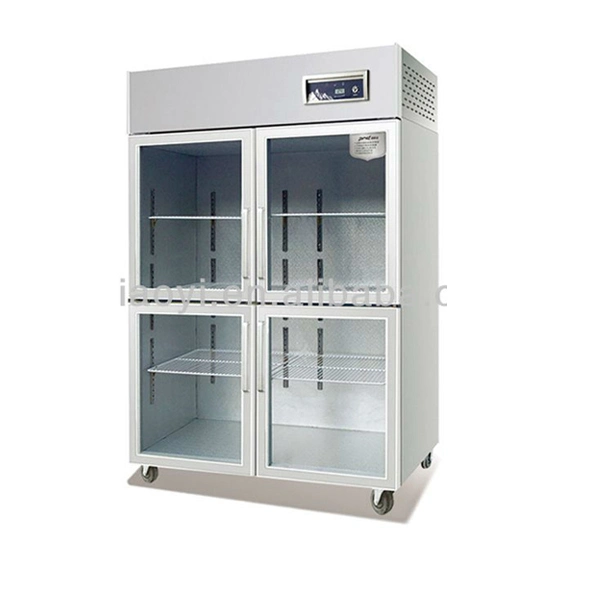 Supermarket 3 Glass Door Display Upright Refrigerator Refrigeration Equipment