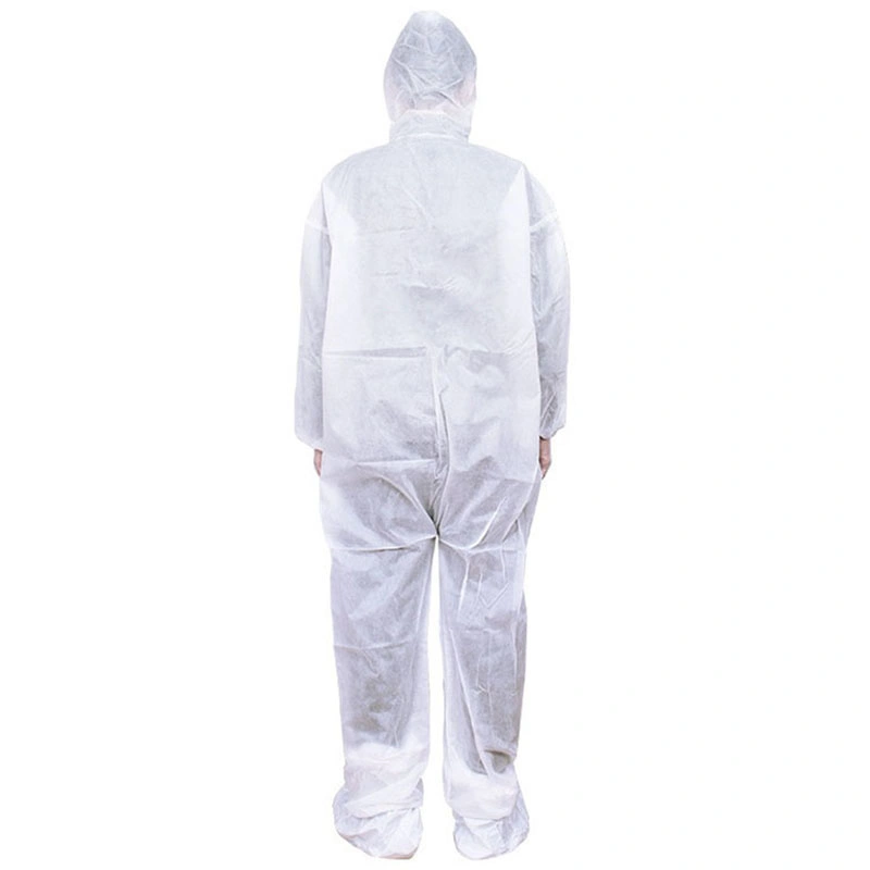 Disposable Dustproof White PP Nonwoven Safety Coverall for Industry