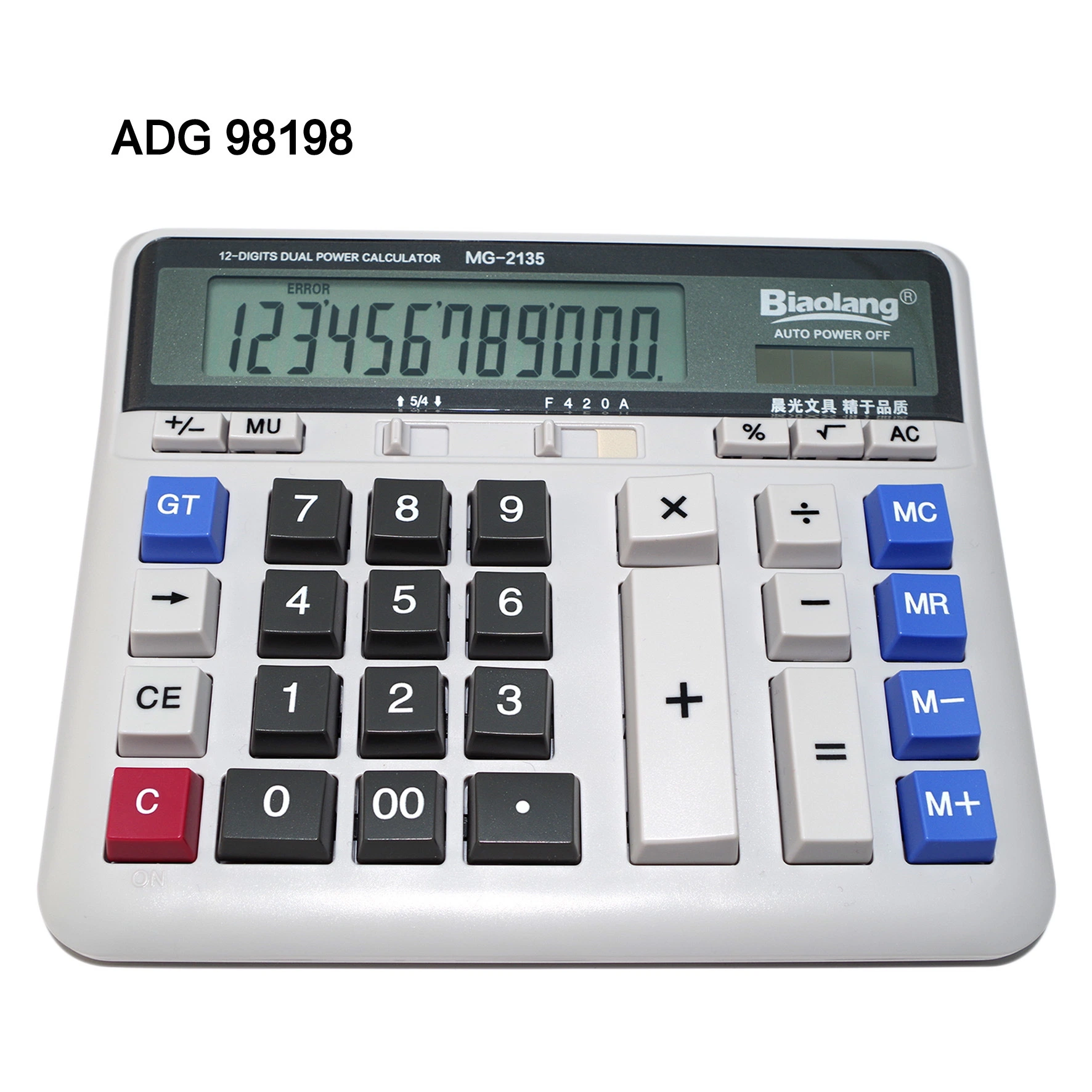 M&G Wholesale Business Stationery 12 Digits Desktop Calculator with Large Computer Keys