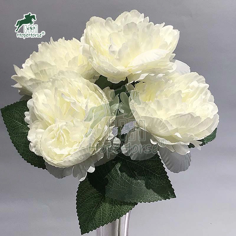 Hot Selling Peony Flower Artificial Home Decorative Single Silk Peony Flower