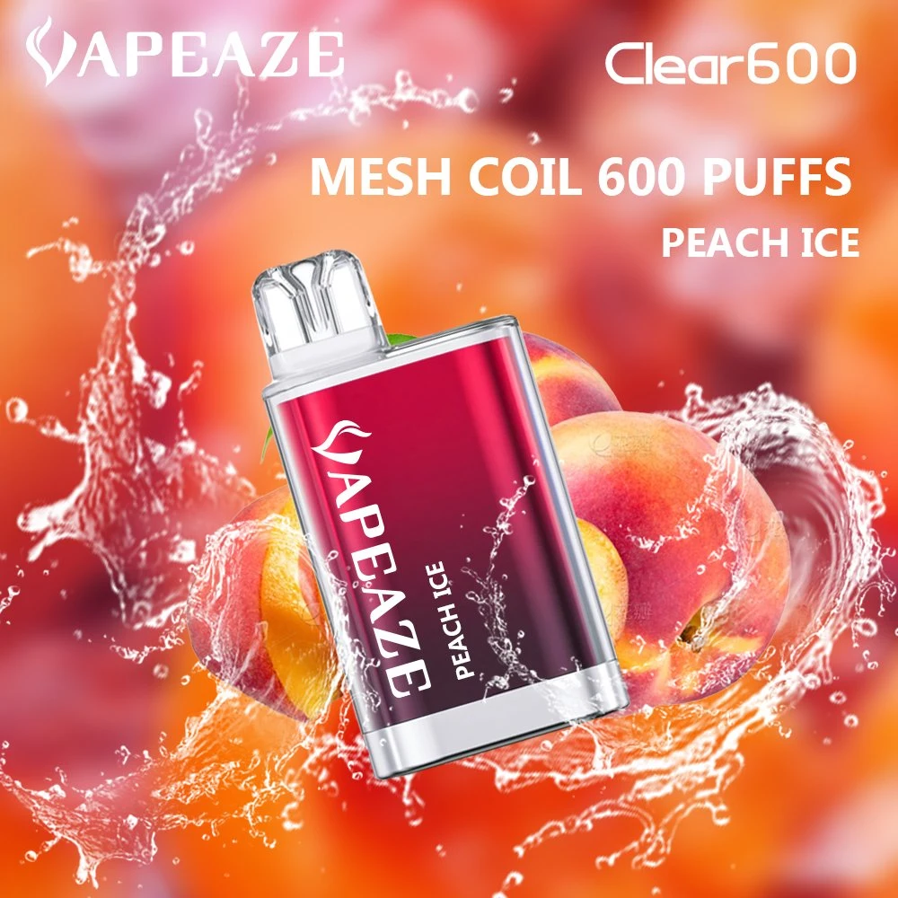 TPD mesh Coil Vapeaze 600 Puff Bar 500 mAh Muti Couleurs 0% 2% 5% Vente en gros Vapes jetables Crystal Vape Electronic Cigarette