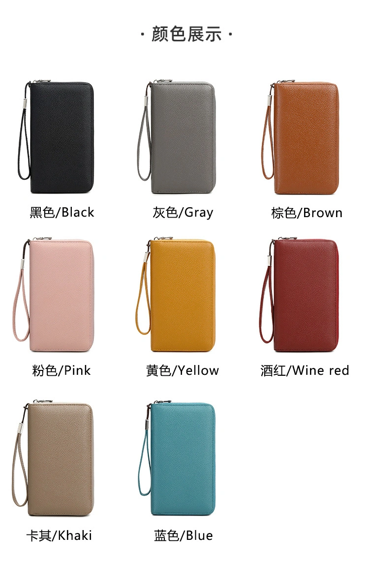 Clutches Wallet Long Zipper Cell Phone Leather Wallet