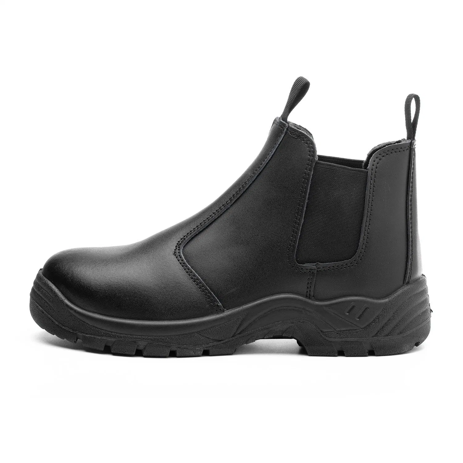 Chelsea Leather Work botas de seguridad Zapatos para hombre con acero Puntera