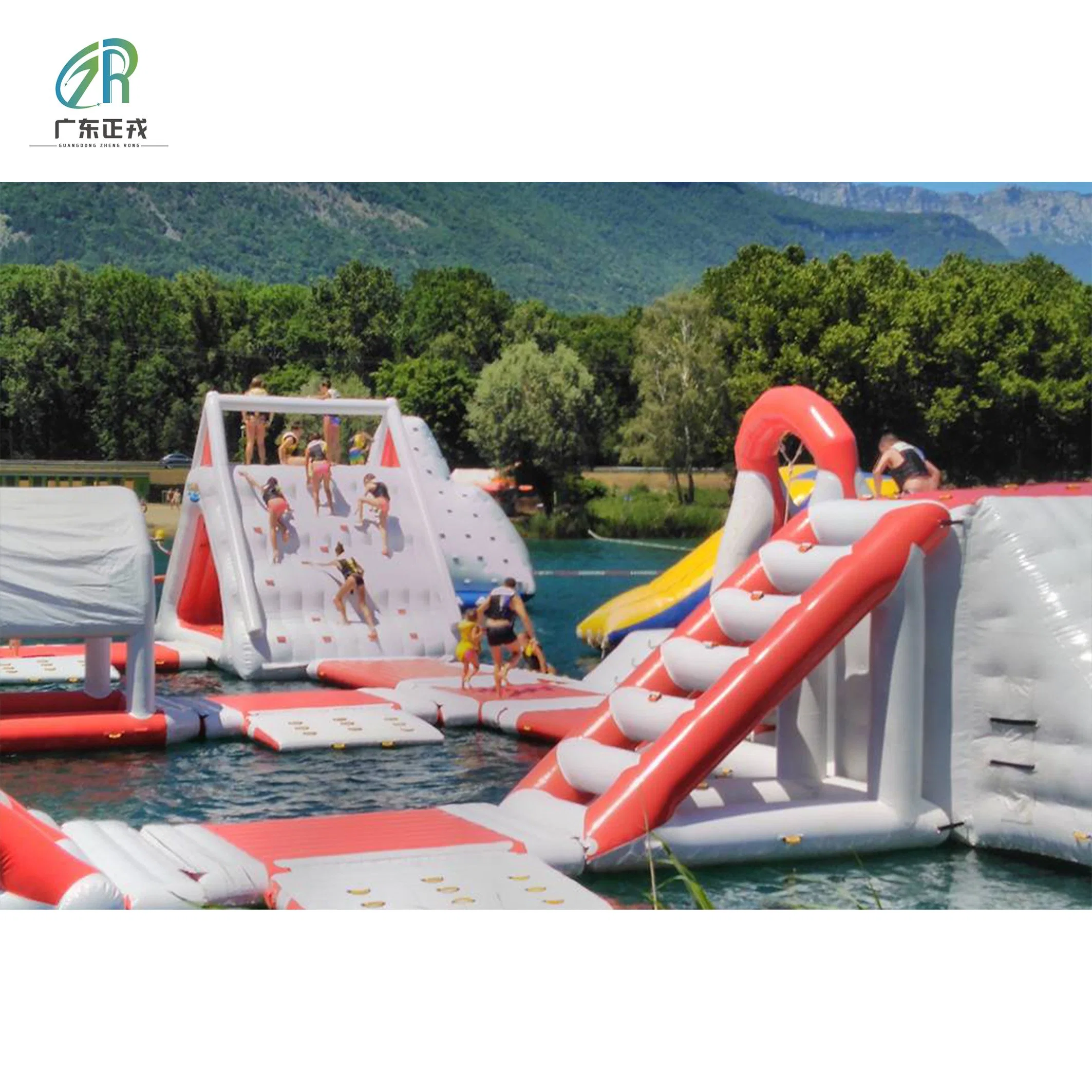 Commercial Mobile Land Inflatable Ground Water Park with Climbing & Slide Model for Sale