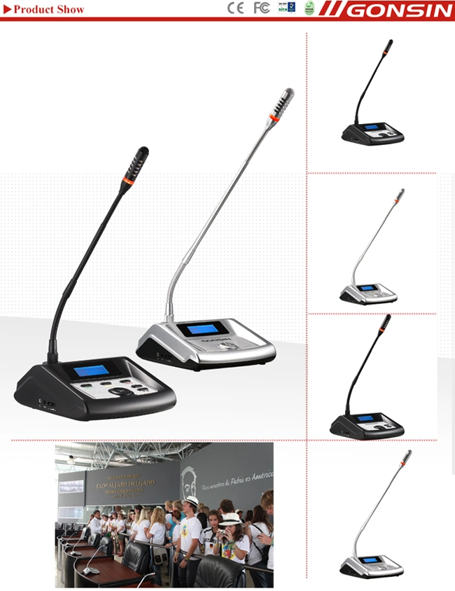 Desktop Conference Device Wired Digital Hand in Hand Conference for Conference Room Mic System with Electronic Voting System