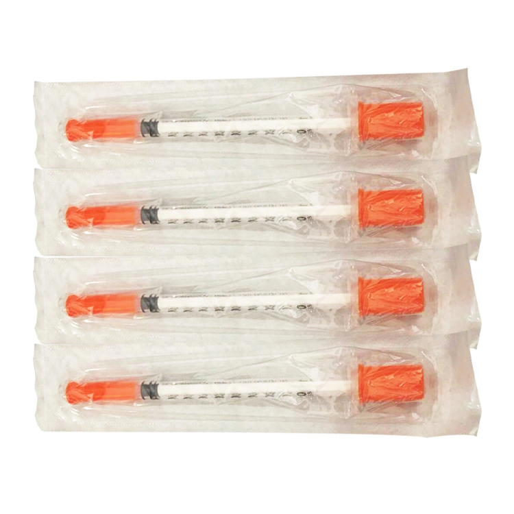 Medical Sterile Disposable Insulin Syringe 0.3ml 0.5ml 1ml with Fixed Needle