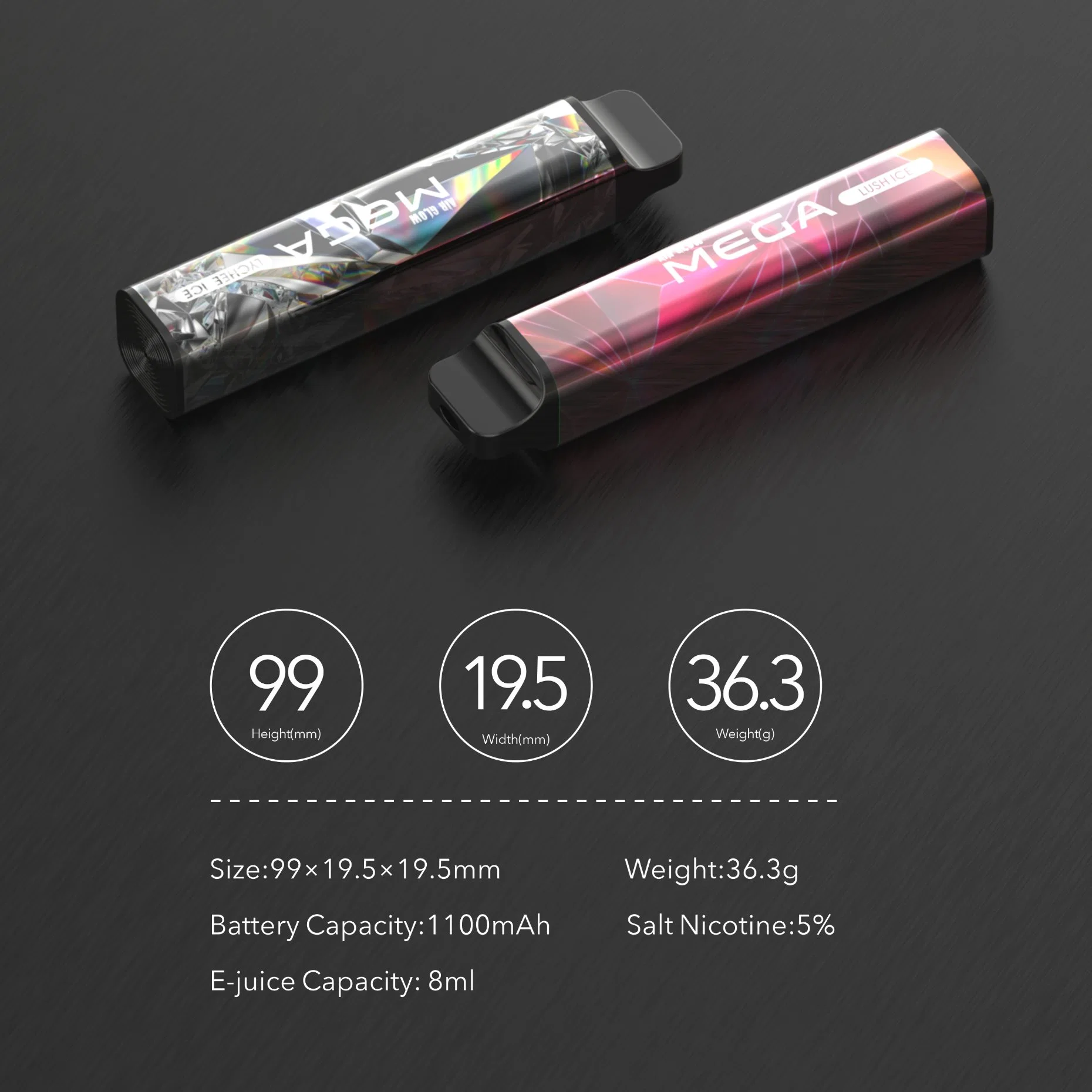 China 3500 inhalaciones aire brille desechables Mega E-Cigarrillos Vape Pen