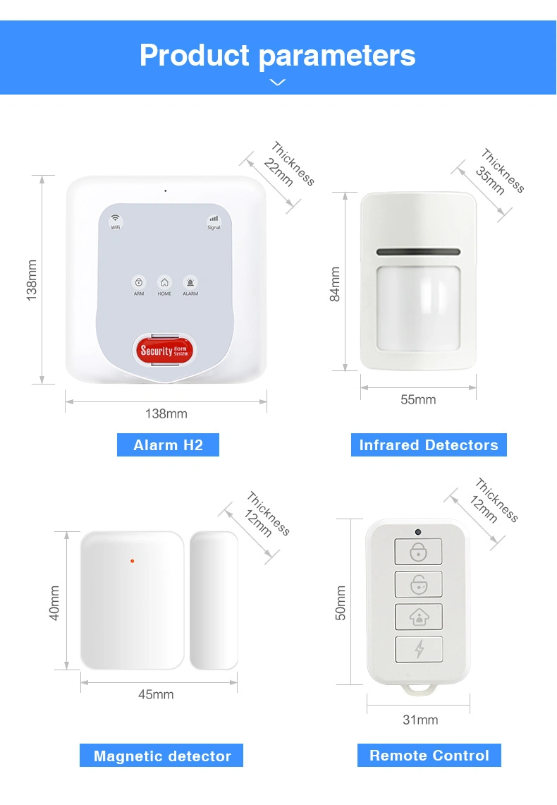 Tuya Zigbee Smart Wireless WiFi GSM система подачи сигналов тревоги с APP контроль ES-H2