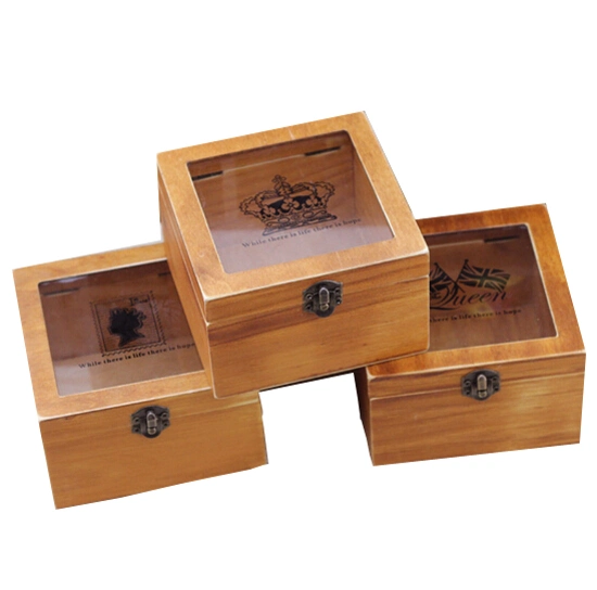 Wooden Gift Box Cover Glass Box, Wooden Packing Box