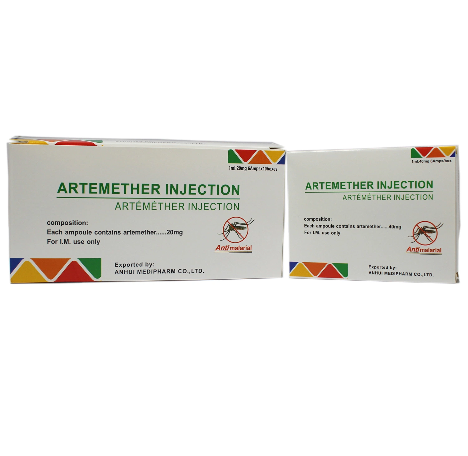 Inyección arteméter medicina GMP Antipalúdicos 80mg/1ml, 6' S/caja