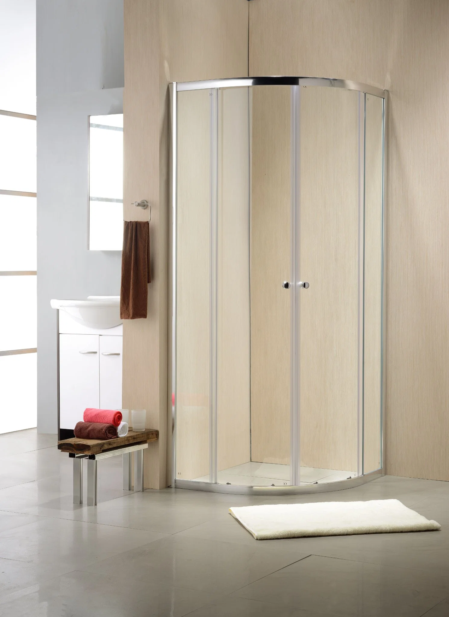 Easy Installation Luxury Shower Door Elegant Design Aluminum Hardware Stainless Steel Bathroom Door