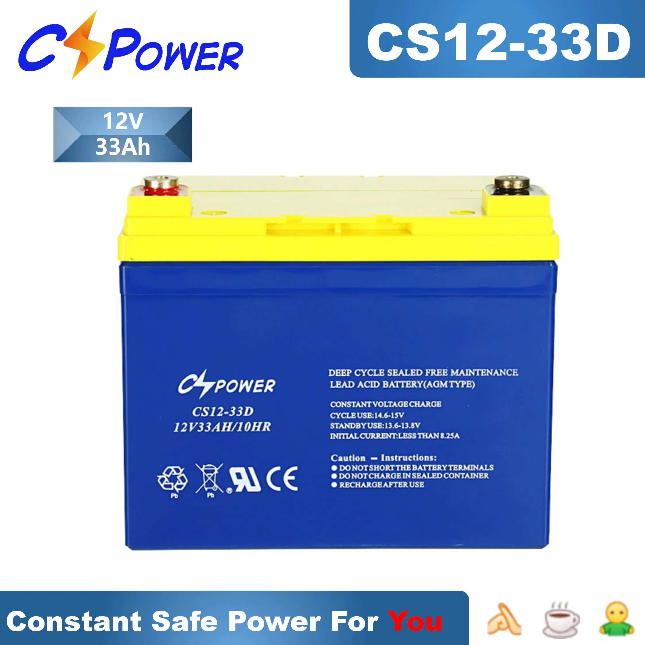 12V20 VRLA Small Capacity Storage AGM Battery Power Storage