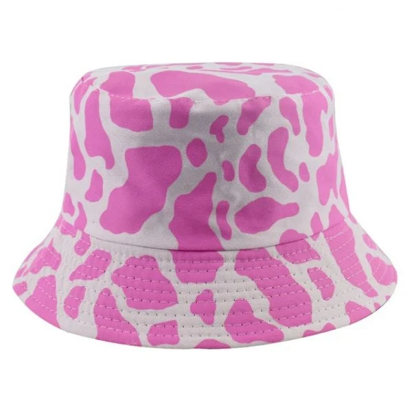 Wholesale/Supplier Custom Cheap Hats Custom Autumn Summer Fashion Korean Style Pink Cow Bucket Hat for Women Men