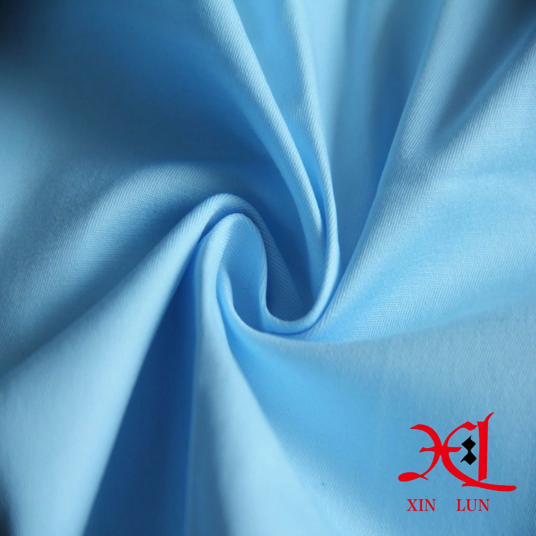 Light Blue Elastic Cotton Fabric for Suits/Pants