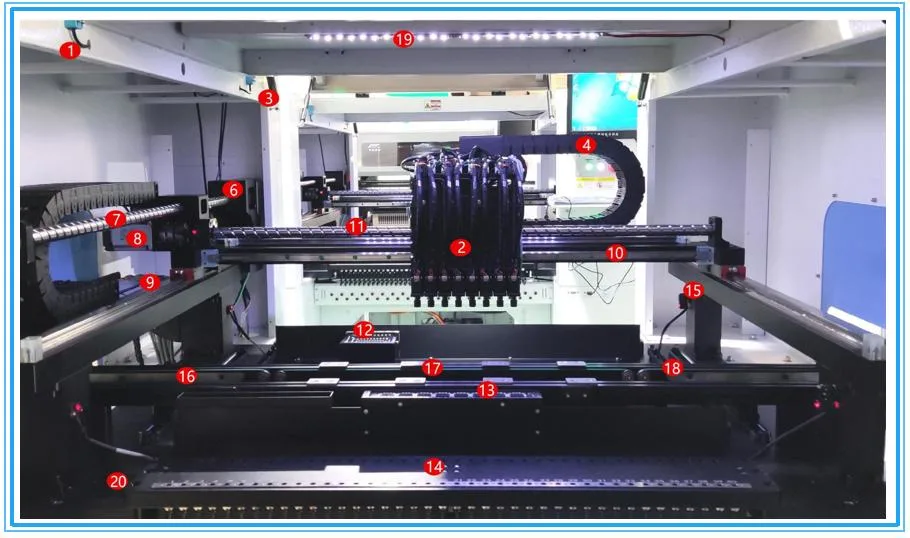 La línea de montaje SMD de alta velocidad de recogida y entrega de chip de la máquina Mounter GDK M8-68F/80f