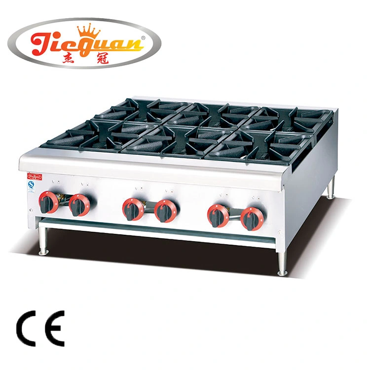 36" 6 Burner Commercial Gas Counter Top Stove Gh-6s