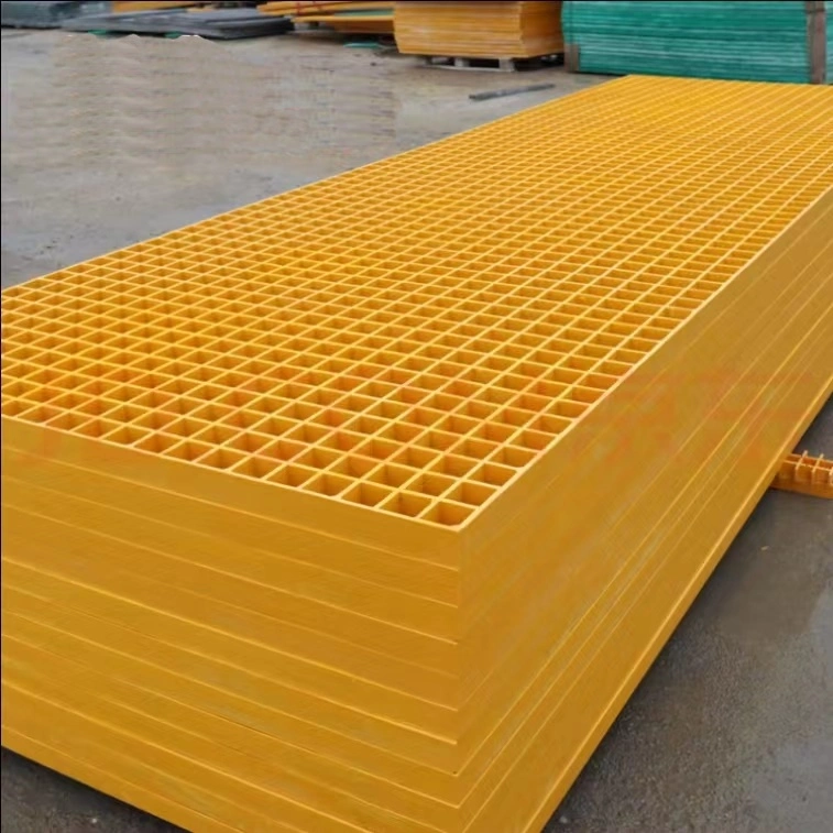 High Strength 50*50mm Mesh FRP GRP Grille Panel, Molded Fiberglass Grating