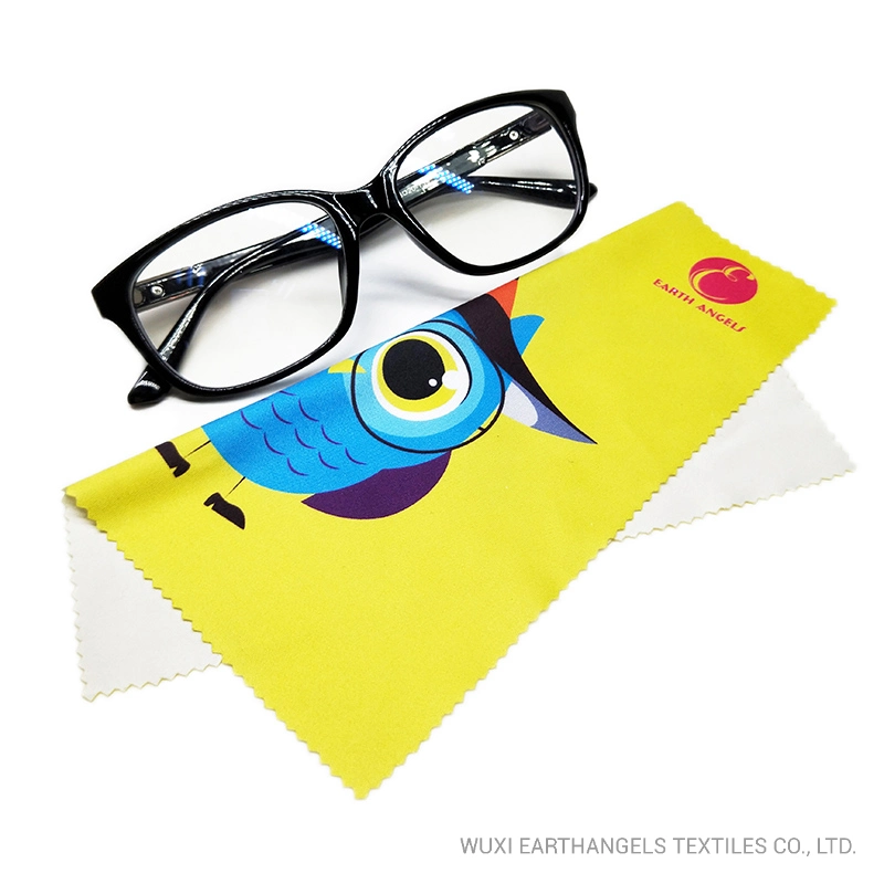 Custom Microfiber Eyeglasses Glasses Cleaning Cloth with Zigzag Edge