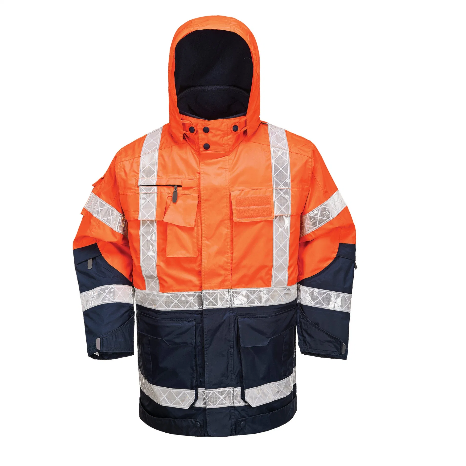 Customized Logo High Visibility Reflective Cotton Safety Workwear Men Working Suit Work Clothes