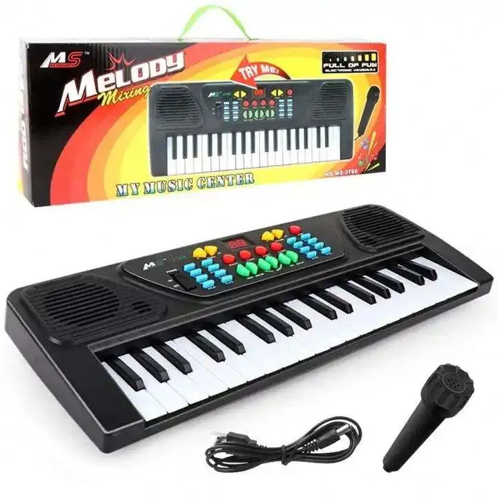 ألعاب الأطفال لألعاب التعليم الموسيقي (37) مفتاح شحن الأطفال بيانو لوحة المفاتيح الكهربائية لعبة