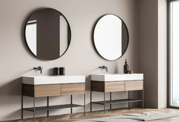 Prima Hotel Modern MDF Lacquer Painting Bathroom Vanity Bathroom Wooden Furniture