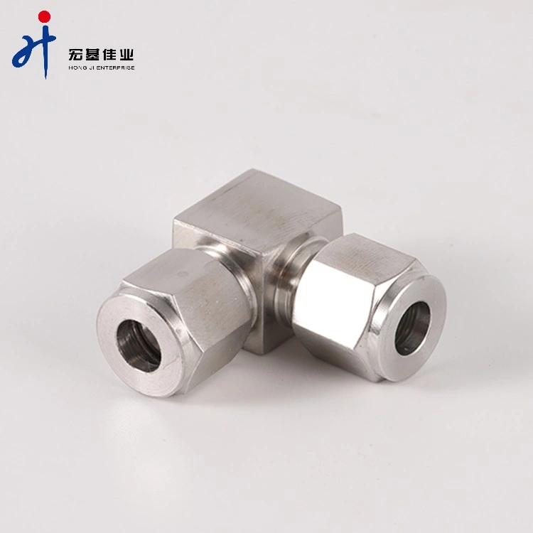 Compression Fitting Elbow 1/2 Inch Tube Stainless Steel Hydraulic Tube Fittings SS304