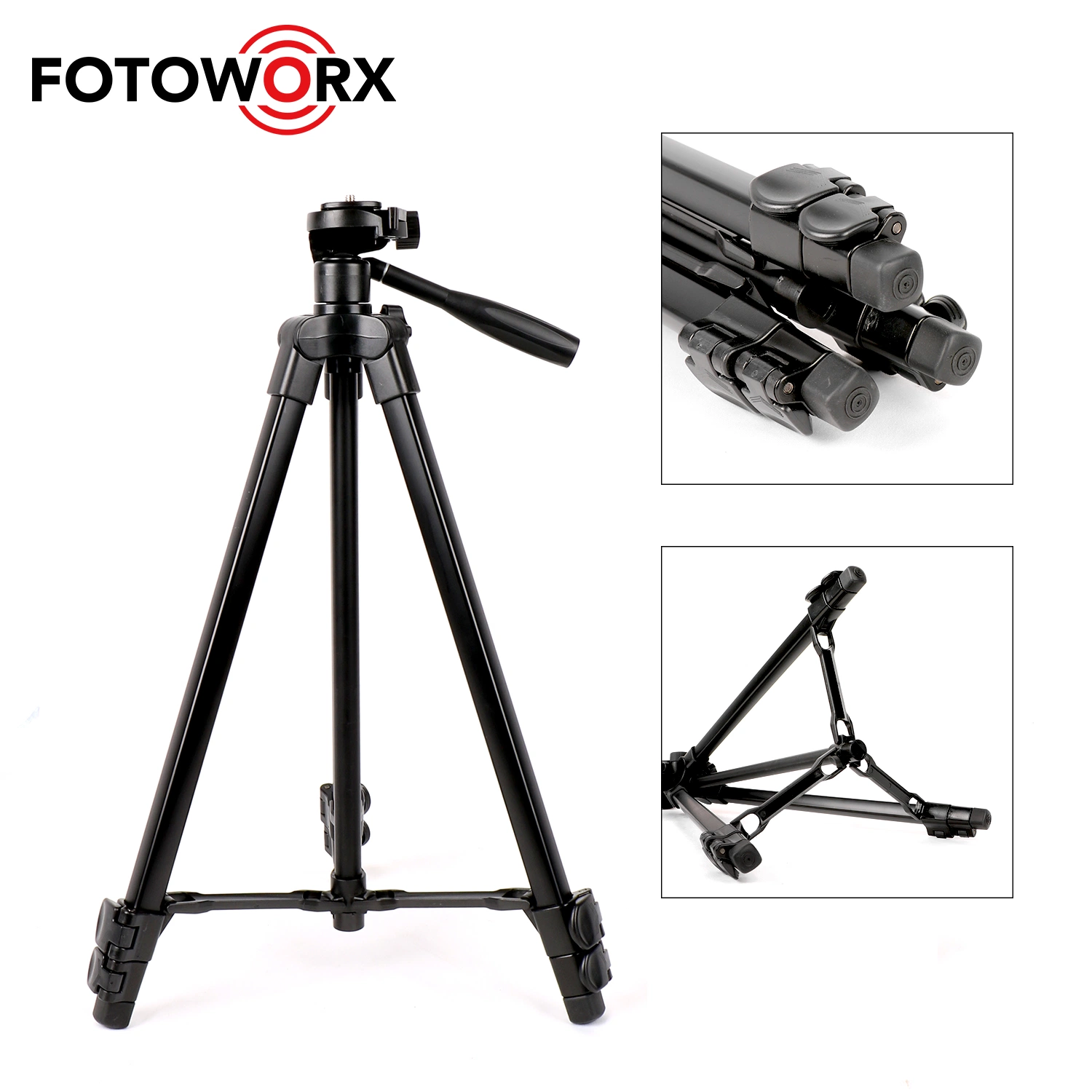 Fotoworx Portable Travel Camera Tripod for Live Streaming