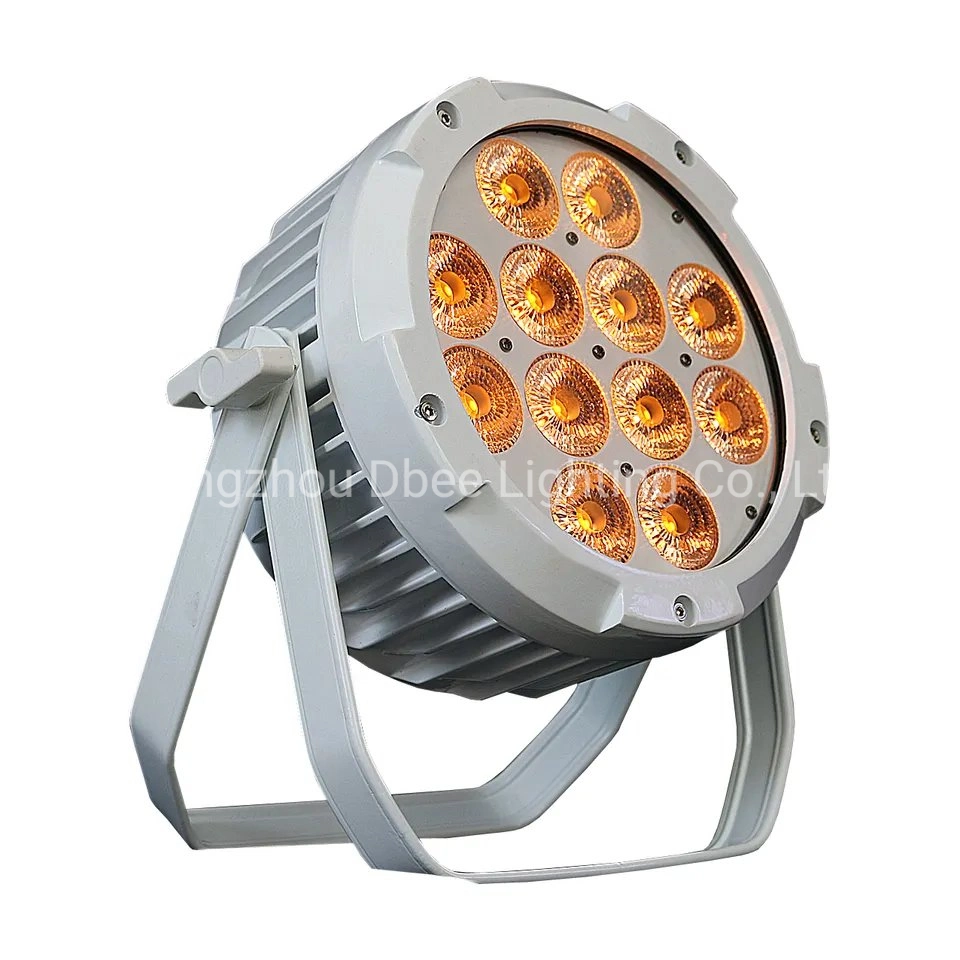 LED سداسي الشكل ومقاوم للماء في الخارج، 12×18 واط، RGBWA+UV 6×1، مسطح، IP65 إضاءة DJ Stage LED الخارجي RGBWA+UV 6 في 1 إضاءة المرحلة من خلال مصباح LED الخاص بوحدة التحكم عن بُعد في DMX WiFi