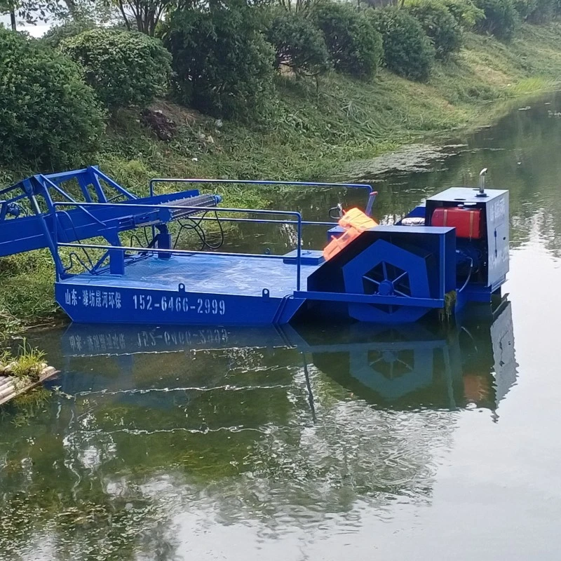 Shenghe Mini Cleaning Boat River Harvesting Machine Collecting Water Hyacinth